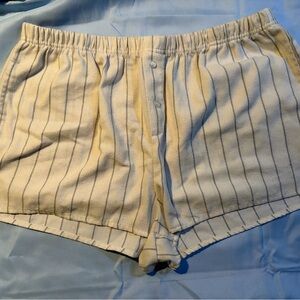 Blink White Striped Women's Shorts